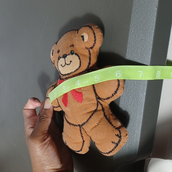 •Teddy Bear red bow hand made Plush Stuffed Animal doll - Picture 10 of 11